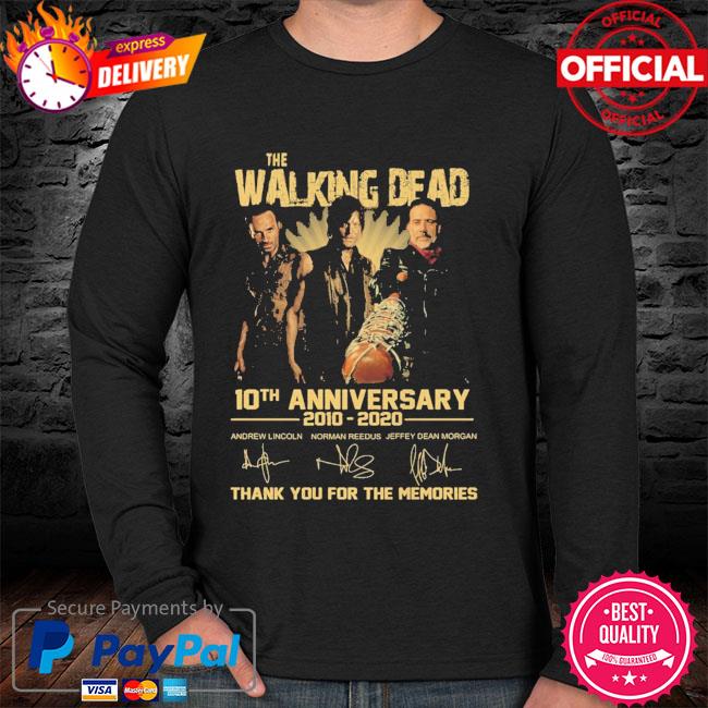 New 10 Years The Walking Dead Anniversary Thanks For Memories Blac T-SHIRT S-5XL 