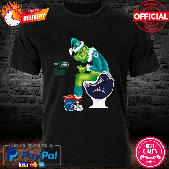 Buffalo Bills Santa Grinch New England Patriots New York Jets toilet shirt,  hoodie, sweater, long sleeve and tank top