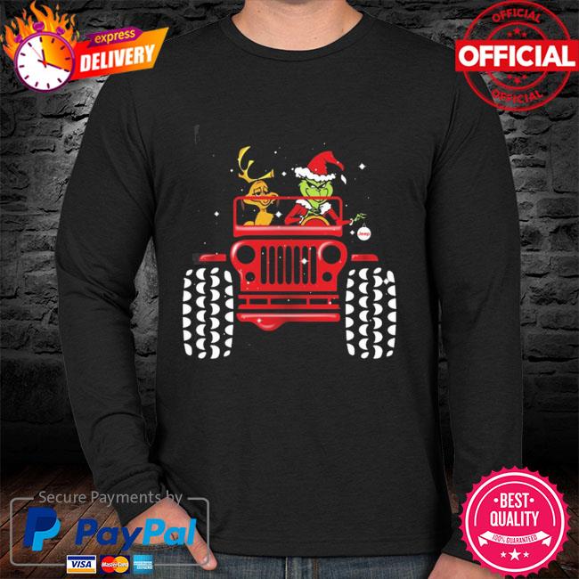 Grinch driving Christmas truck Toronto Blue Jays sweater, hoodie