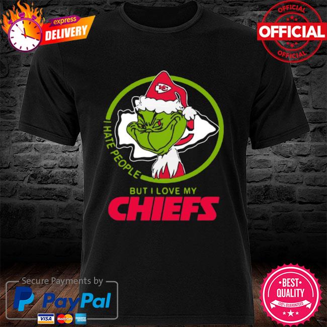 Grinch Santa I Hate People But I Love My Kansas City Chiefs