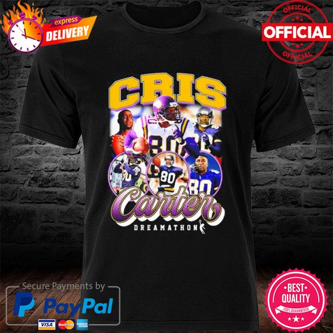 Justin Jefferson Dreamathon Merch Cris Carter 80 Dreams Shirt - Hnatee