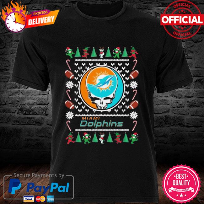 Miami Dolphins Grateful Dead Ugly Christmas Shirt - High-Quality Printed  Brand