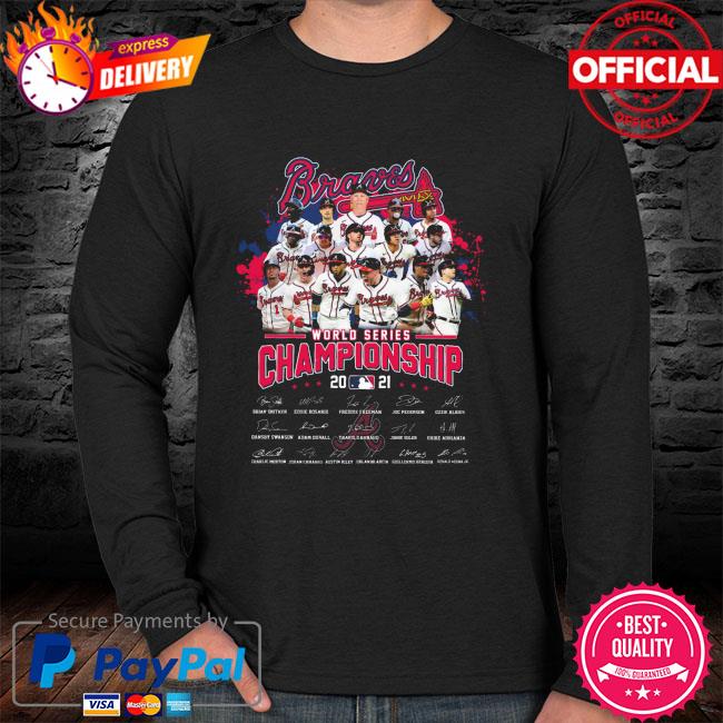 Atlanta Braves Cup 2021 World Series Champions signatures T-shirt