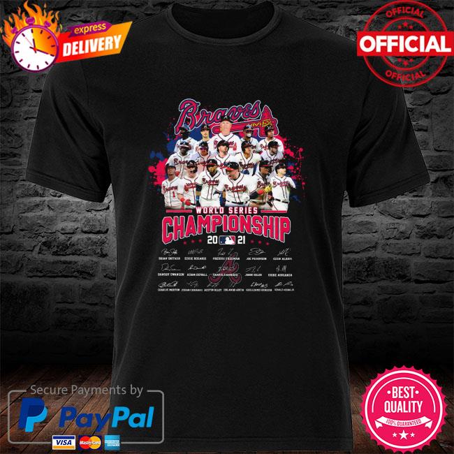 2021 World Series Champions Atlanta Braves T Shirt Small 