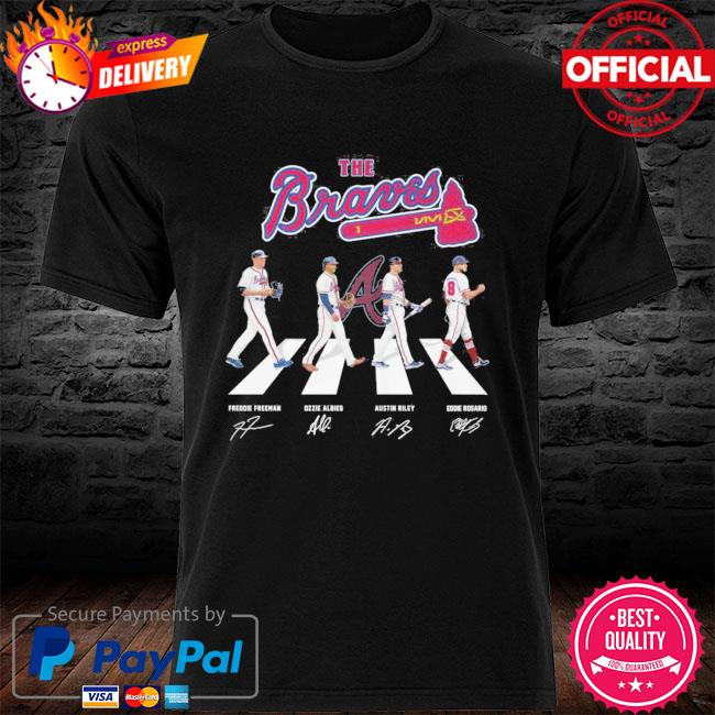 The Braves walking abbey road signatures shirt, hoodie, sweater