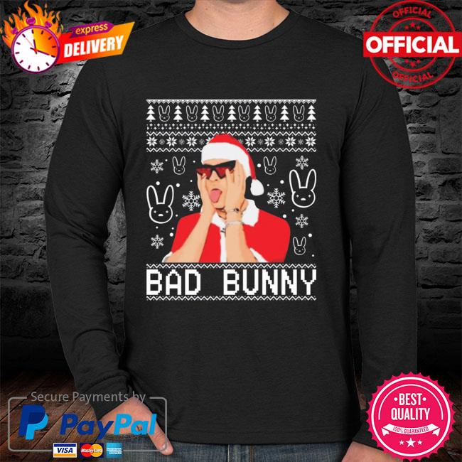 Bad bunny christmas shirt Clearance