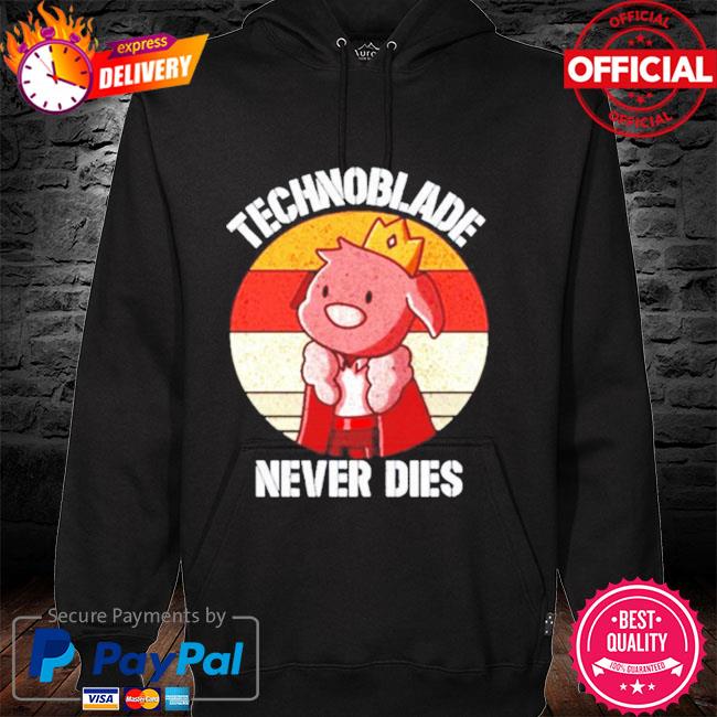 Technoblade 'Never Dies' Pull Over Hoodie (Black)