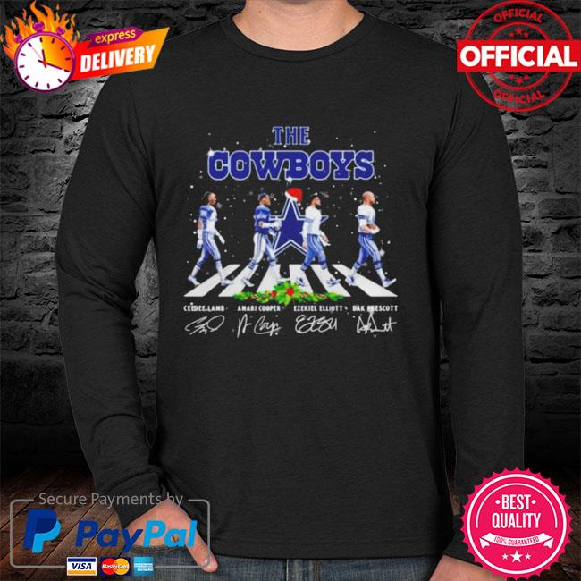 The Dallas Cowboys Teams Abbey Road Signatures Merry Christmas 2021 shirt,  hoodie, sweater, long sleeve and tank top