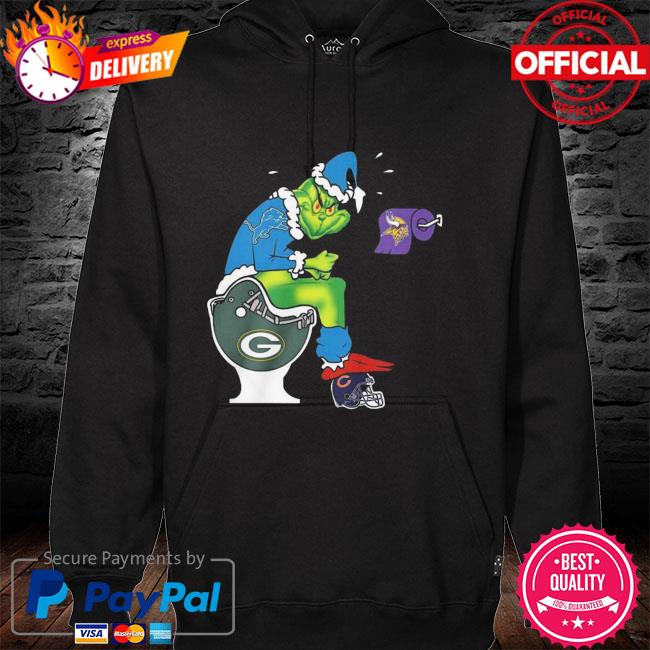 Nice The Grinch Detroit Lions Shit On Toilet Green Bay Packers Christmas  Shirt, hoodie, sweater, long sleeve and tank top