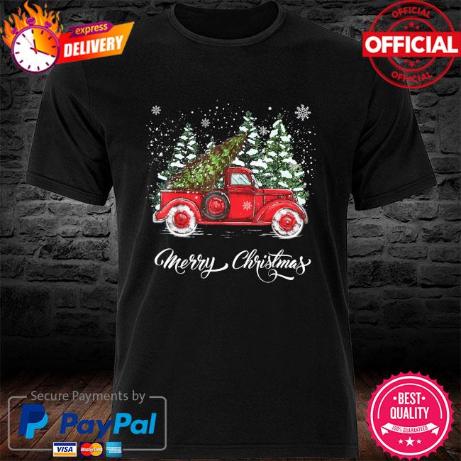 truck with christmas tree shirt