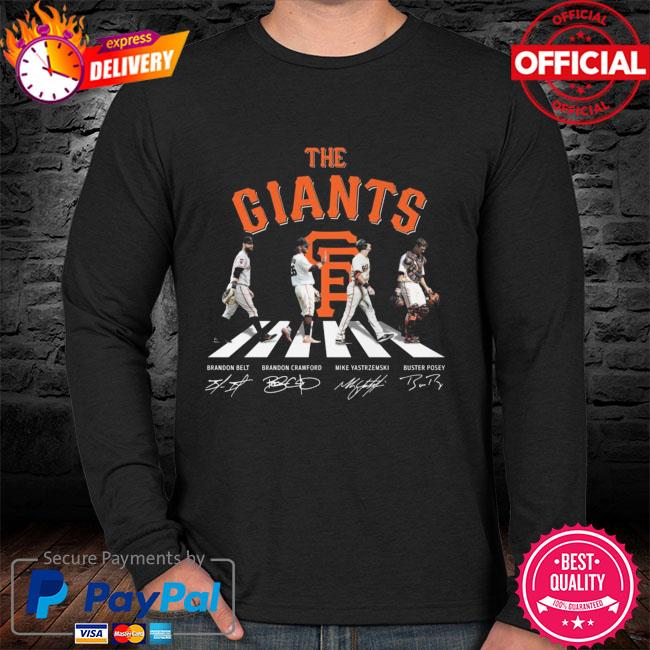 The SF Giants abbey road signatures shirt, hoodie, sweater, long