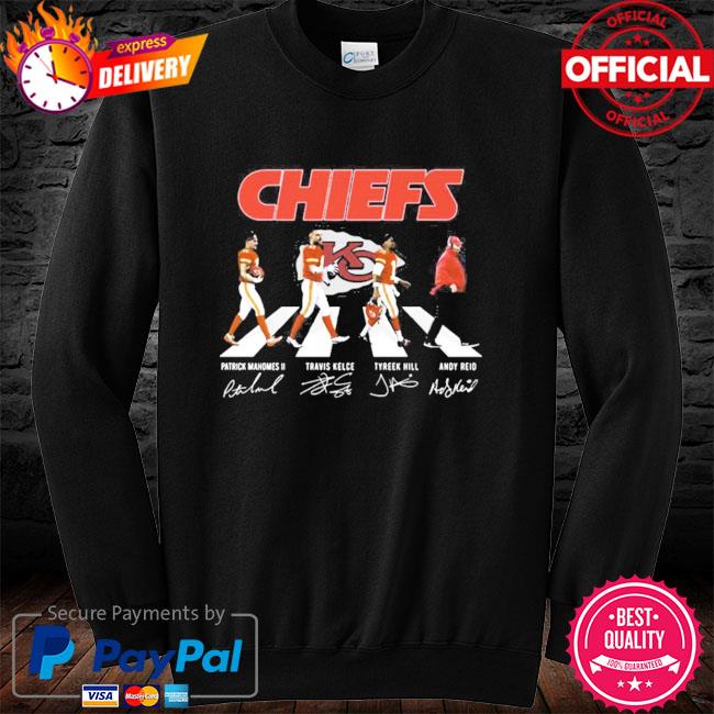 The Chiefs Abbey Road Patrick Mahomes Travis Kelce signatures shirt,  hoodie, sweater, long sleeve and tank top