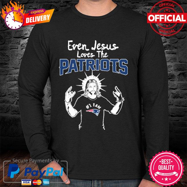 New England Patriots NFL Football Even Jesus Loves The Patriots Shirt  Women's V-Neck T-Shirt