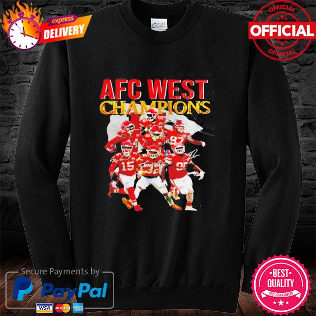 Kansas City Chiefs afc west division champions 2021 2022 signature shirt,  hoodie, sweater, long sleeve and tank top