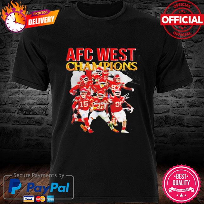 Kansas City Chiefs 2022 AFC West Championship Signature Unisex T-Shirt -  REVER LAVIE