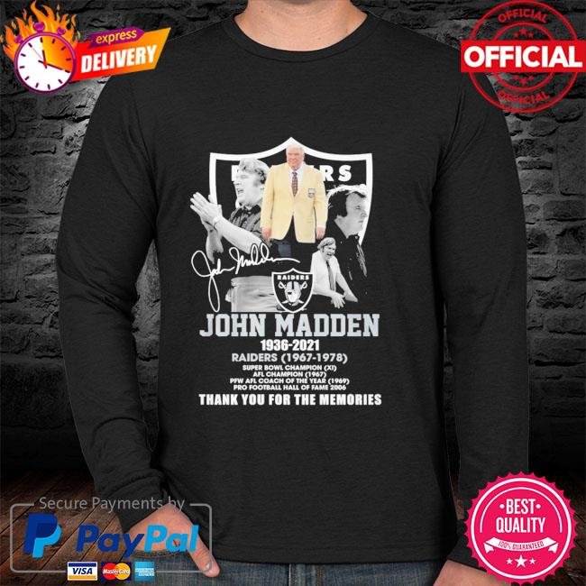 John Madden Las Vegas Raiders 1936-2021 Shirt, hoodie, sweater