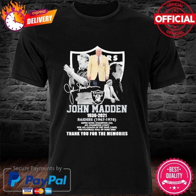 Design john madden las vegas raiders 1936-2021 shirt, hoodie