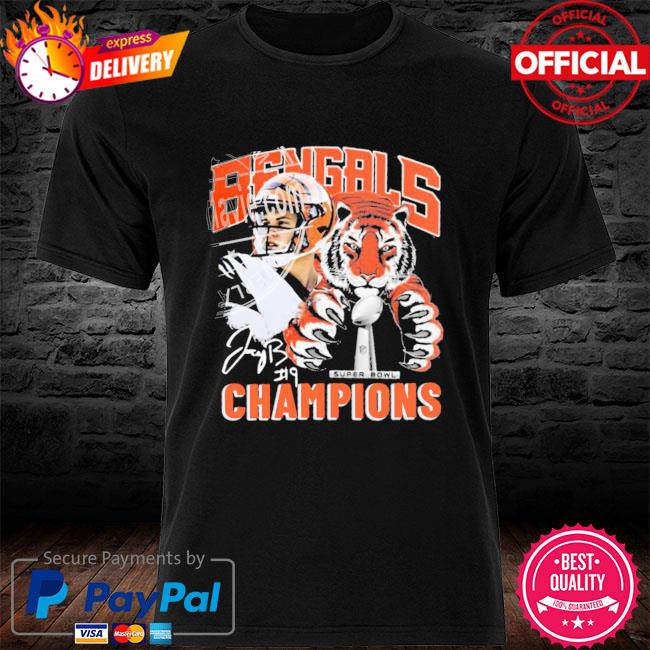 Cincinnati Bengals 9 Joe Burrow Super Bowl Champions T-Shirt, hoodie,  longsleeve tee, sweater