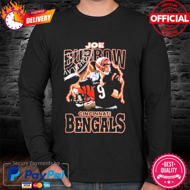 Official fL Team Apparel Youth Cincinnati Bengals Joe Burrow #9 Drip Shirt,  hoodie, sweater, long sleeve and tank top