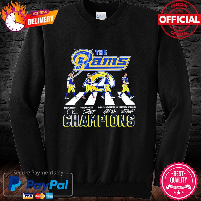 Los Angeles Rams NFC Champions players signatures shirt, hoodie, sweater,  long sleeve and tank top