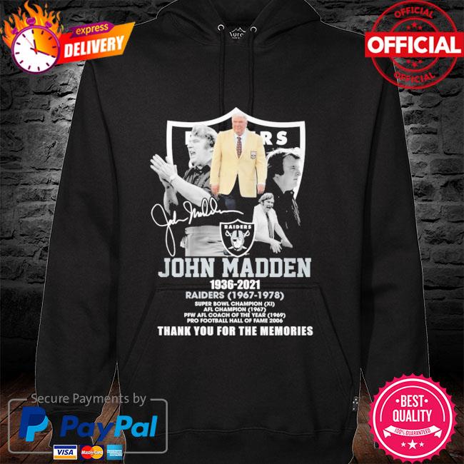 John Madden Las Vegas Raiders 1936-2021 Unisex T-Shirt