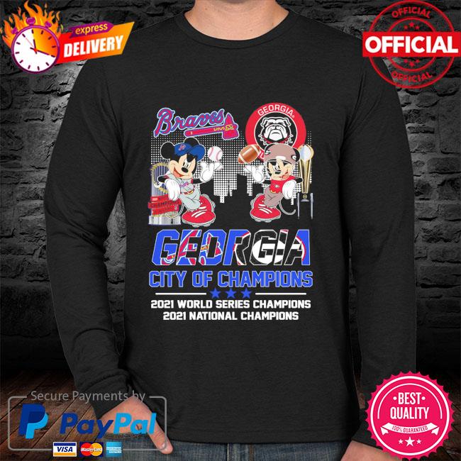 Atlanta braves Georgia Bulldogs champions first time together shirt,  hoodie, sweater, long sleeve and tank top