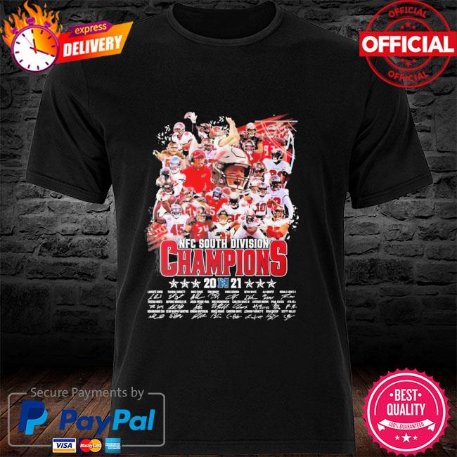 Tampa bay buccaneers team signature nfc south division champions 2021 2022  shirt, hoodie, sweater, long sleeve and tank top