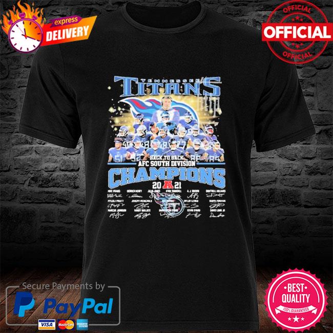 The Tennessee Titans Afc South Division Champions 2021 Signatures 2021 Shirt,  hoodie, sweater, long sleeve and tank top