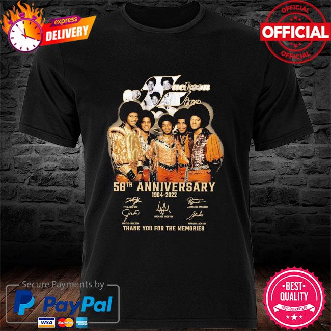 The Jacksons 58th anniversary 1964 2022 thank you for the memories signatures new shirt
