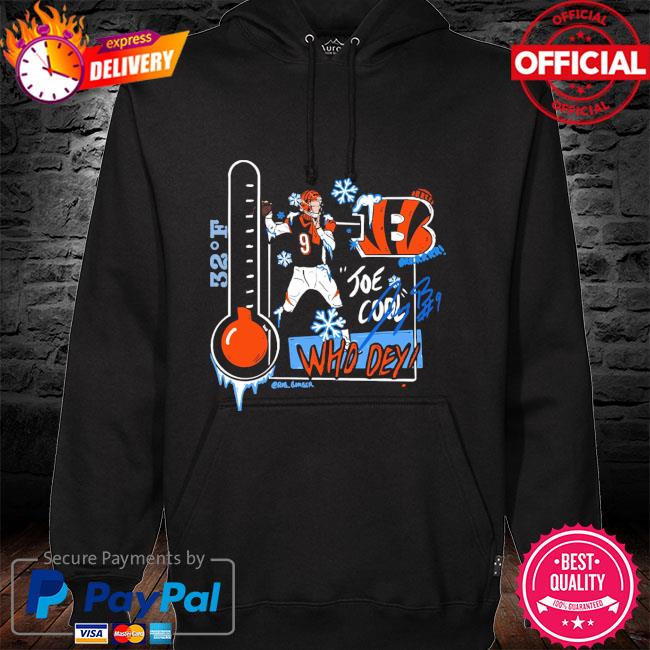 Official Joe Cool 9 Signature Cincinnati Bengals Champion Shirt