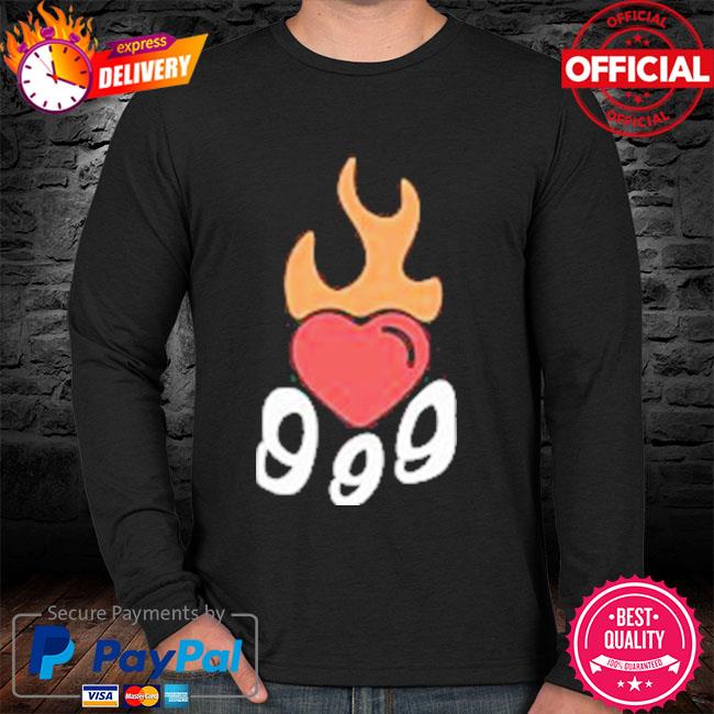 Official Juice Wrld 999 Burning Hearts Shirt, hoodie, sweater