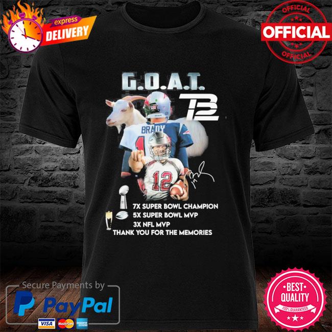 Tampa Bay Buccaneers Tom Brady GOAT shirt, hoodie, sweater, long sleeve and  tank top