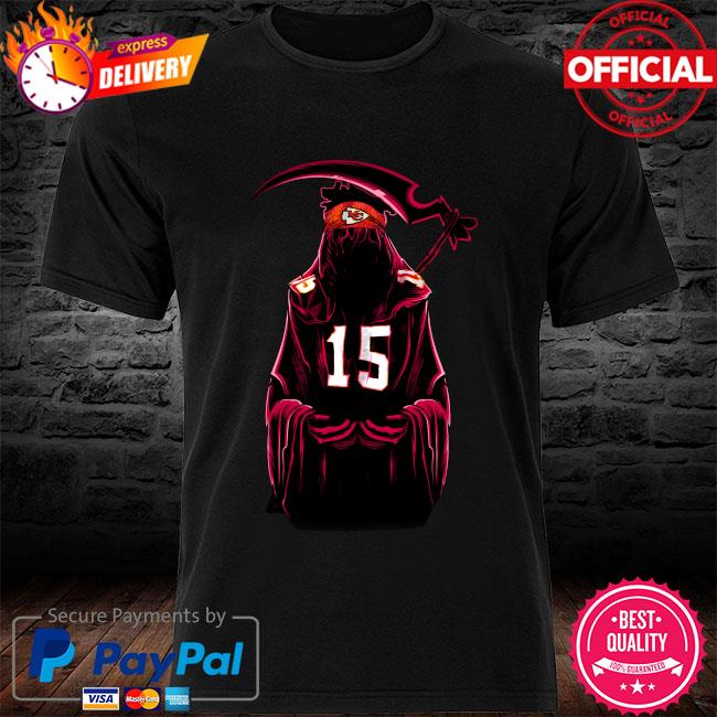 fineaswine When It's Grim, Be The Grim Reaper - Patrick Mahomes - KC Chiefs T-Shirt