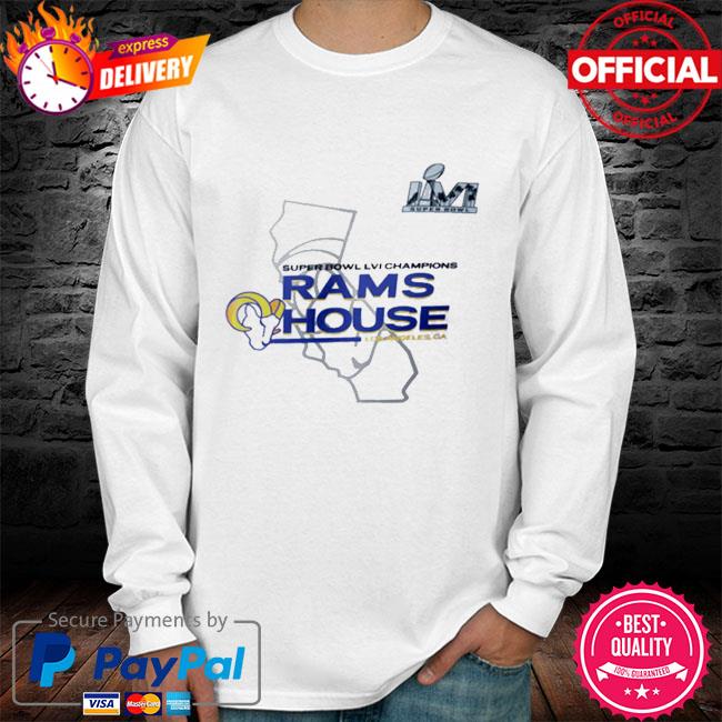 Super Bowl LVI Champions Rams House Los Angeles CA T-Shirt - REVER