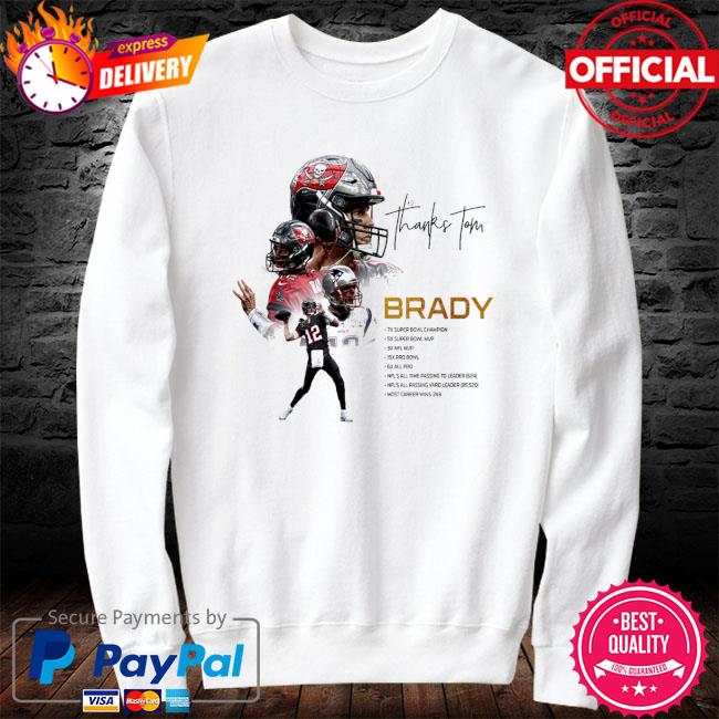 Thank You Tom Brady 7 Super Bowl Champion T-Shirt - Anynee