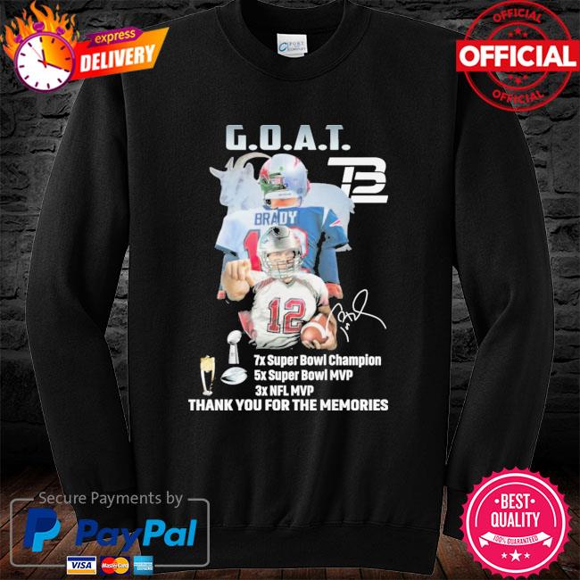 Official Thank you goat tom brady 12 shirt, hoodie, sweater, long sleeve  and tank top