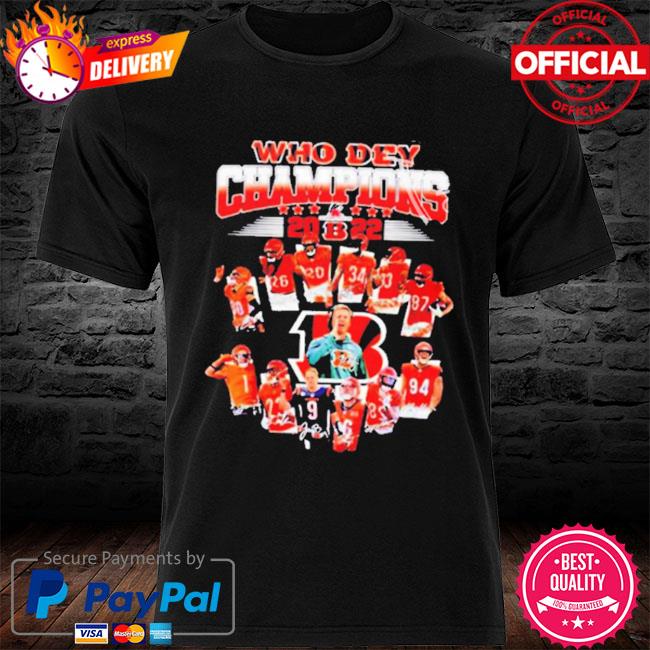 Who Dey Cincinnati Bengals 2022 NFL Conference Championship T-Shirt - REVER  LAVIE