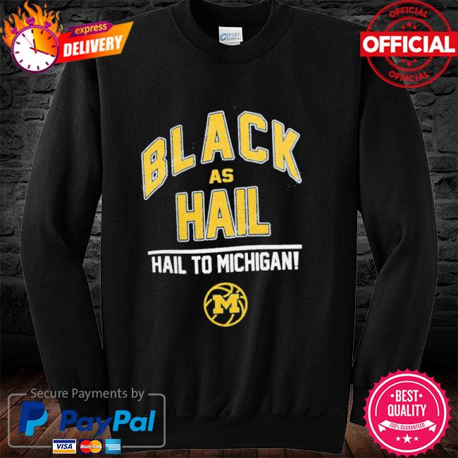 black as hail michigan t shirt