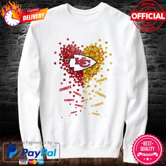 Kansas city Chiefs diamond heart love shirt, hoodie, sweater, long