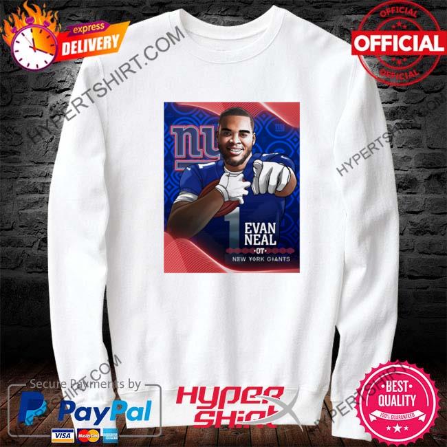 Congratulation Evan Neal New York Giants NFL Draft 2022 T-Shirt - REVER  LAVIE