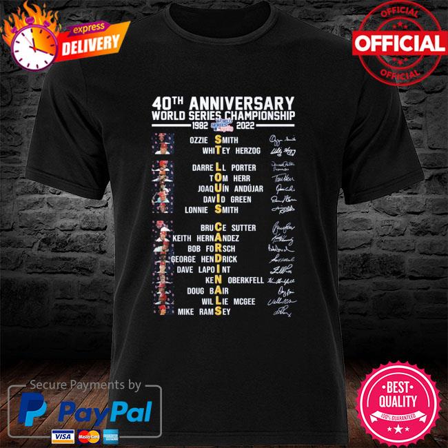 St Louis Cardinals 1982 World Series Champions 40th Anniversary