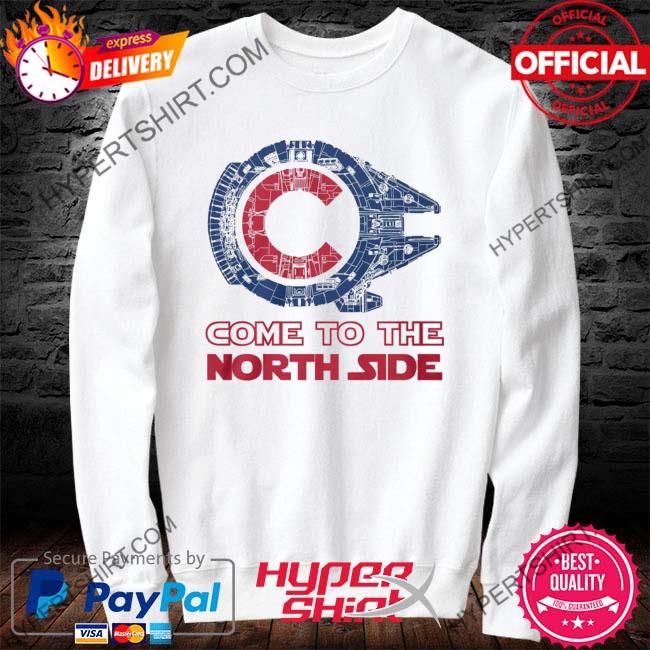 Come To The North Side Star Wars Millennium Falcon Chicago CUBS V-Neck  Unisex T-Shirt - TeeHex