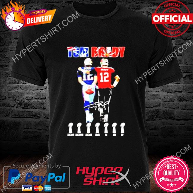 Tom Brady New England Patriot And Tampa Bay Buccaneers Super Bowl Cup  Champions Signatures Classic T-Shirt - REVER LAVIE