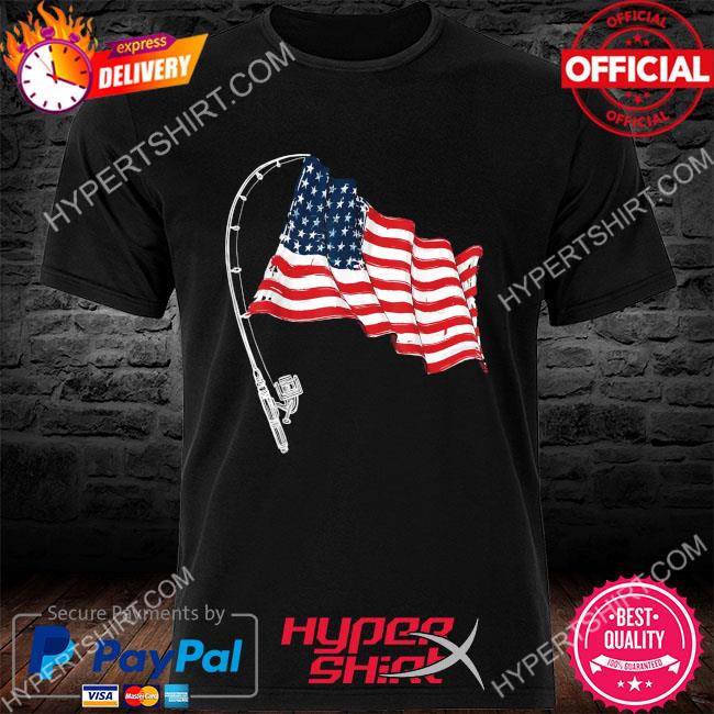 Fishing American flag fisherman patriotic day 4th of july shirt, hoodie,  sweater, long sleeve and tank top
