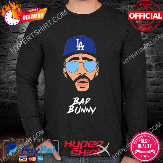 Bad Bunny Dodgers Shirt Los Angeles Dodgers MLB Shirtv - Limotees