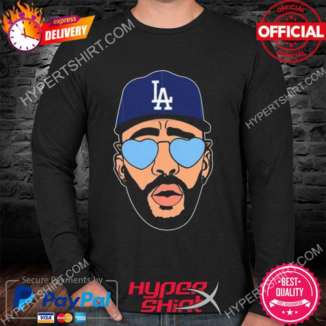 Bad Bunny Dodgers Heart Glasses Shirt, hoodie, sweater, long sleeve and  tank top