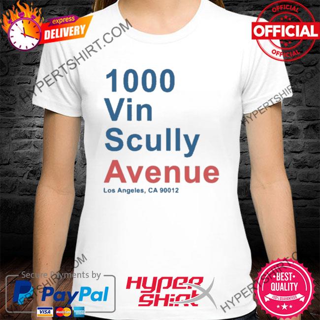 Official 1000 Vin Scully Avenue Los Angeles CA 90012 Shirt, hoodie,  sweater, long sleeve and tank top