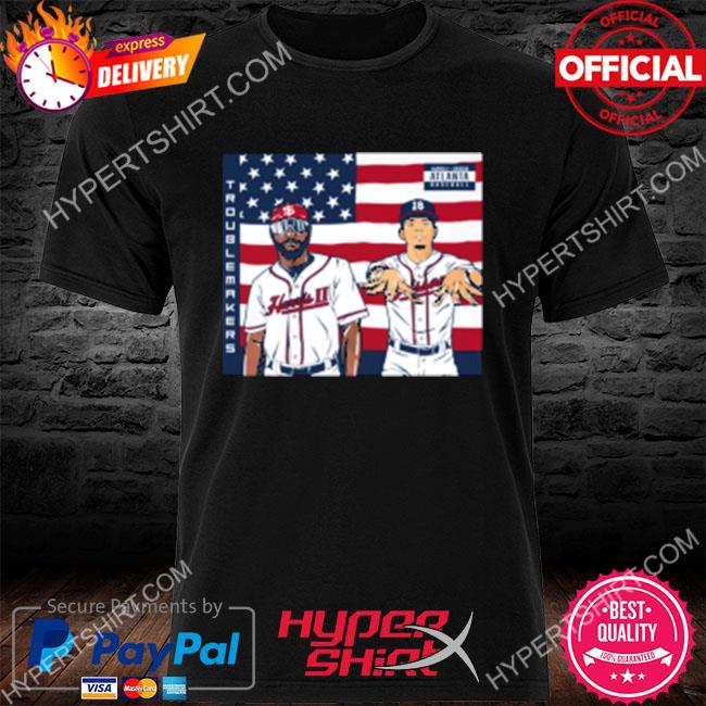 Atlanta Braves Michael Harris II and Vaughn Grissom troublemakers American  flag shirt, hoodie, sweater, long sleeve and tank top