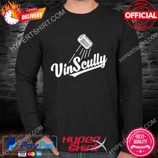 Vin Scully microphone T-shirt, hoodie, sweater, long sleeve and tank top