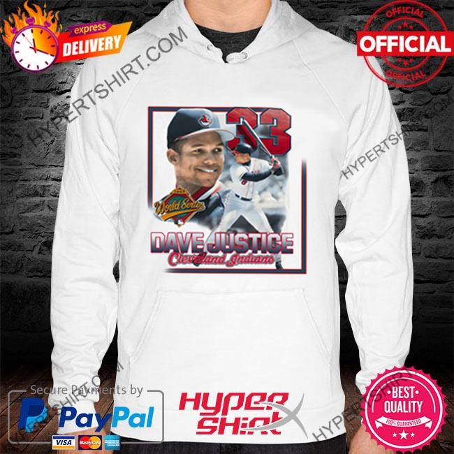 Official Vintage starter 1997 dave justice Cleveland indians T-shirt,  hoodie, sweater, long sleeve and tank top